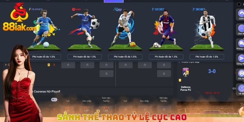 Sảnh thể thao tỷ lệ cực cao